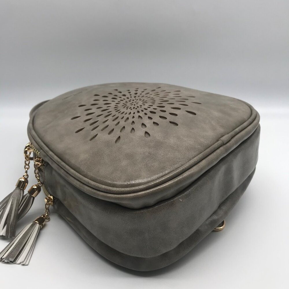 Aphison Forever Sunshine Gray Leather Mini Backpack - Picture 5 of 11